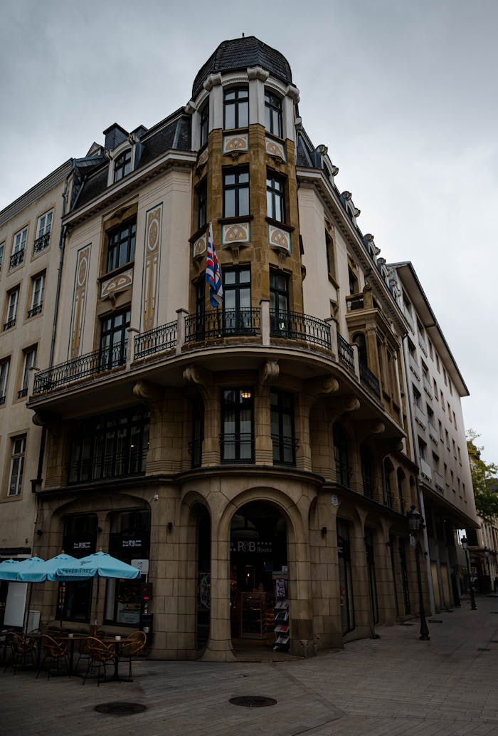 Capture of a historic building in Luxembourg City showcasing classic European architecture.